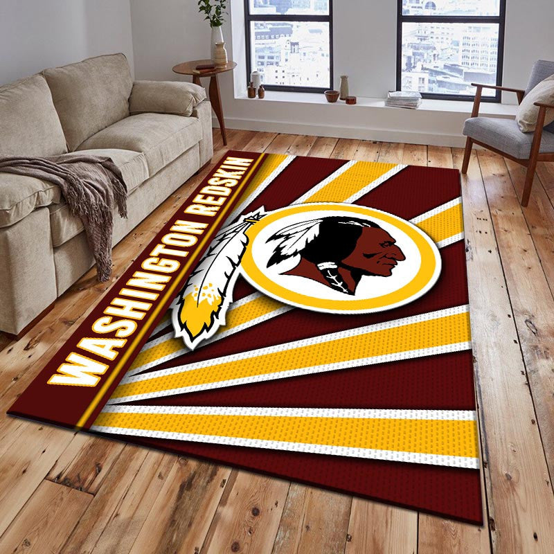 Rug Living Room Floor Decor Fan Gifts Washington Redskins DMHF3654