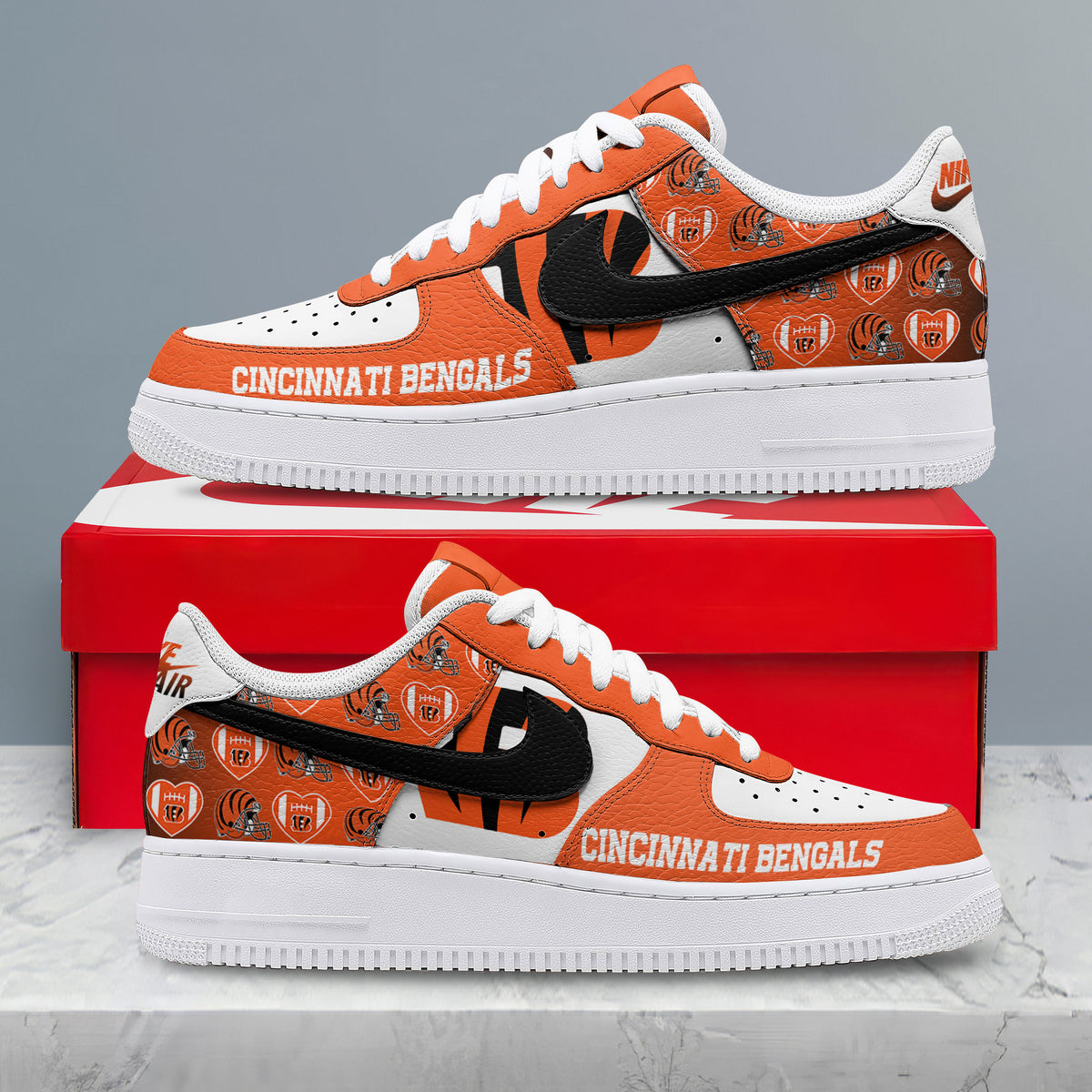 Cincinnati Bengals | Premium NFL Gridiron Classic AF1 Shoes NTH28