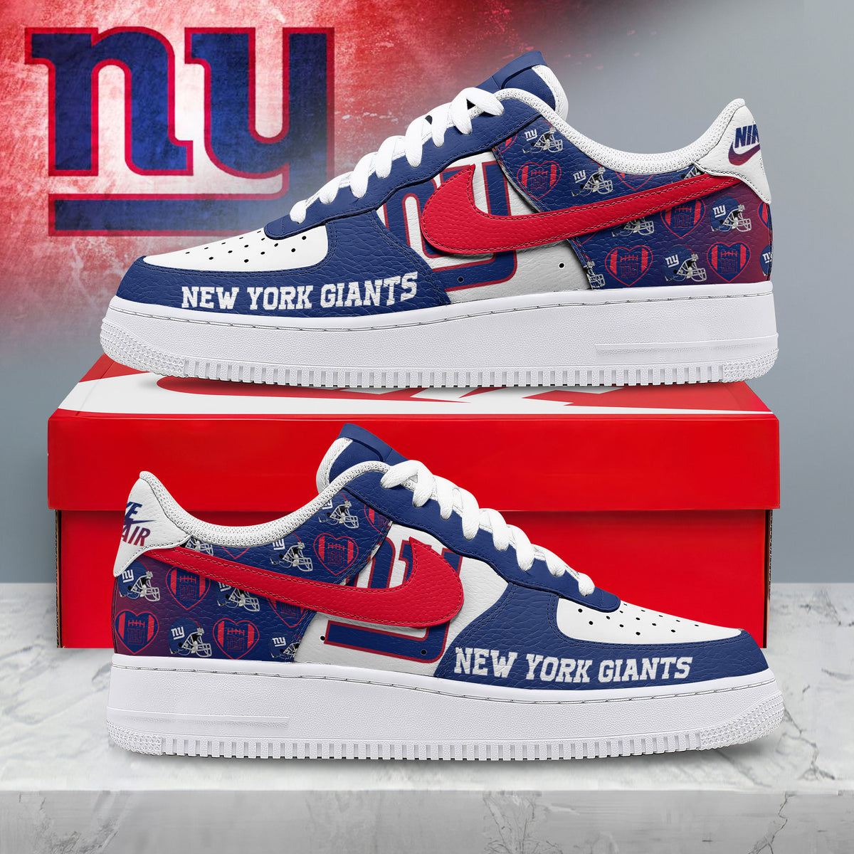 New York Giants | Premium NFL Gridiron Classic AF1 Shoes NTH25