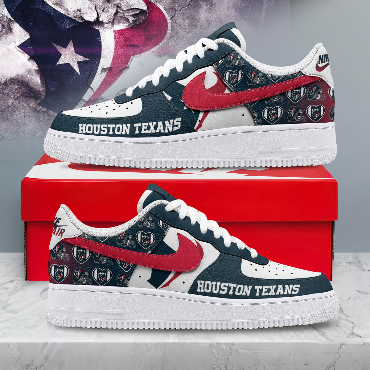 Houston Texans | Premium NFL Gridiron Classic AF1 Shoes NTH15