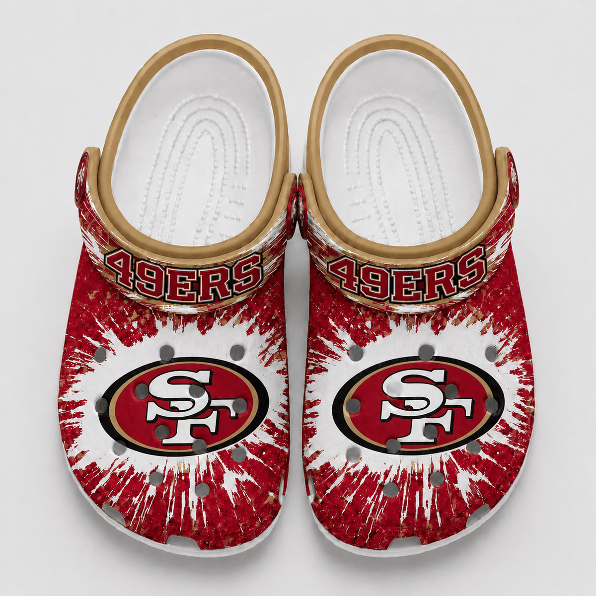 San Francisco 49ers | Premium NFL Splash Burst Fan Crocs VAN218