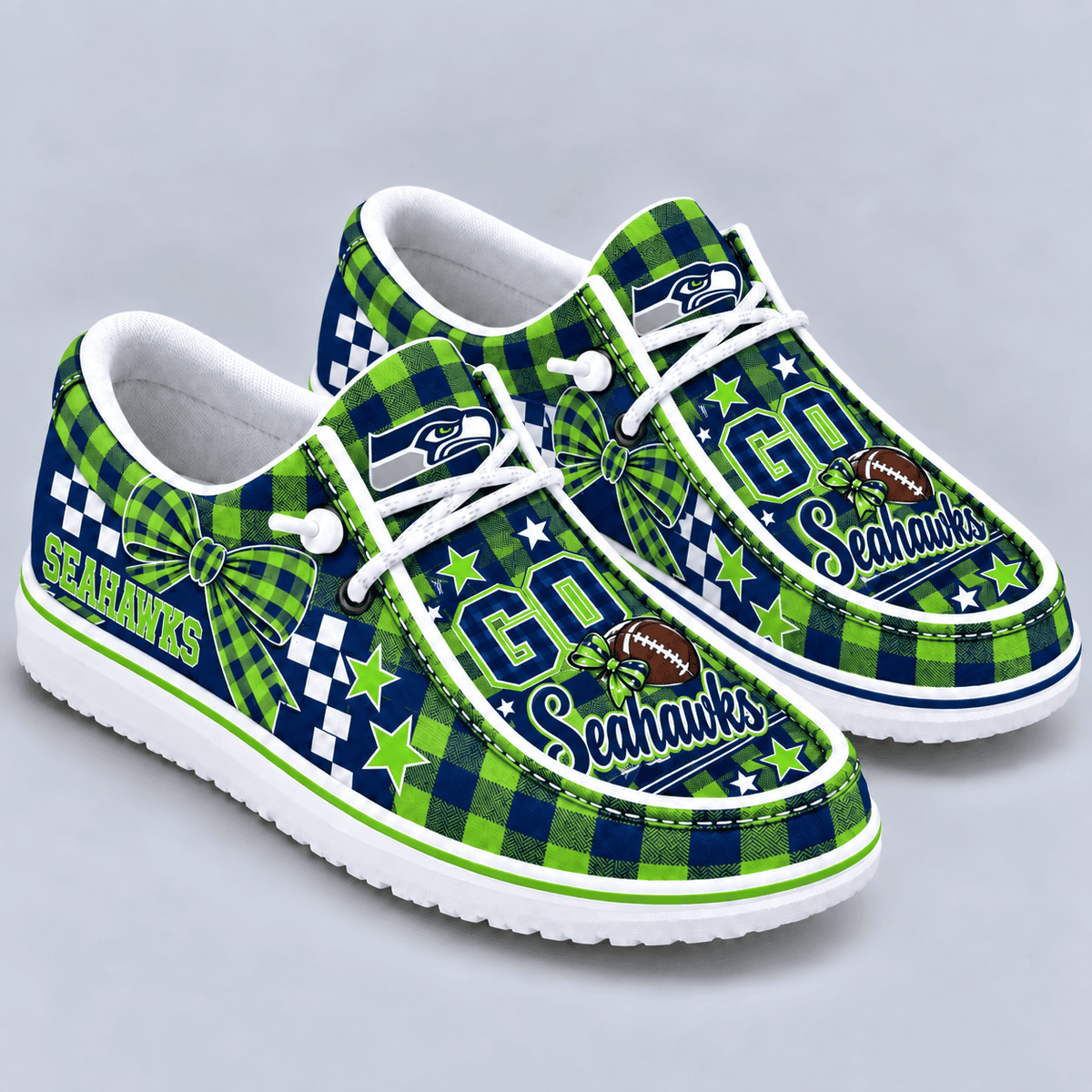 Seattle Seahawks | Premium NFL Bow Loafer Shoes TD - VAN52134