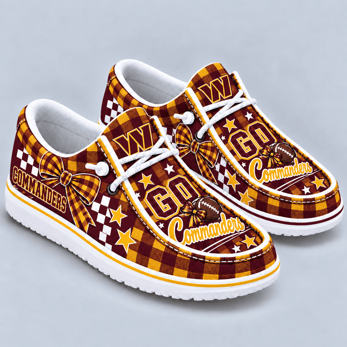 Washington Commanders | Premium NFL Bow Loafer Shoes TD - VAN52133