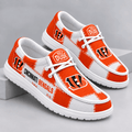Cincinnati Bengals | Premium NFL Team Logo Patchwork Loafer Shoes NY - VAN52116