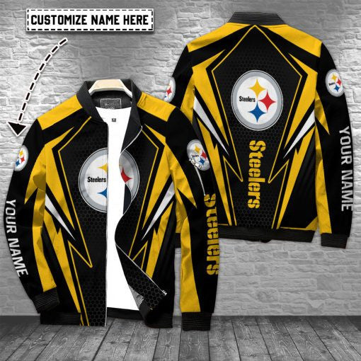 Pittsburgh Steelers Personalized Bomber Jacket BG638