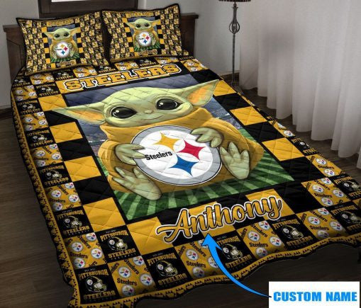 Pittsburgh Steelers Personalized Quilt Set BG53
