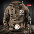 SPTS9HLUH123-Pittsburgh Steelers Men's Hooded Lace-up Hoodie