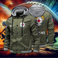 Pittsburgh Steelers Baseball Jacket With Detachable Hood AZBJDH015