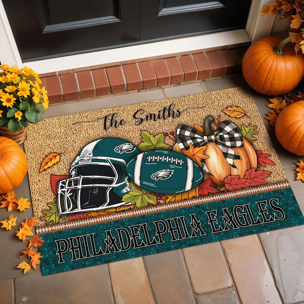 Philadelphia Eagles Doormat Custom Your Family Name BGDMM685