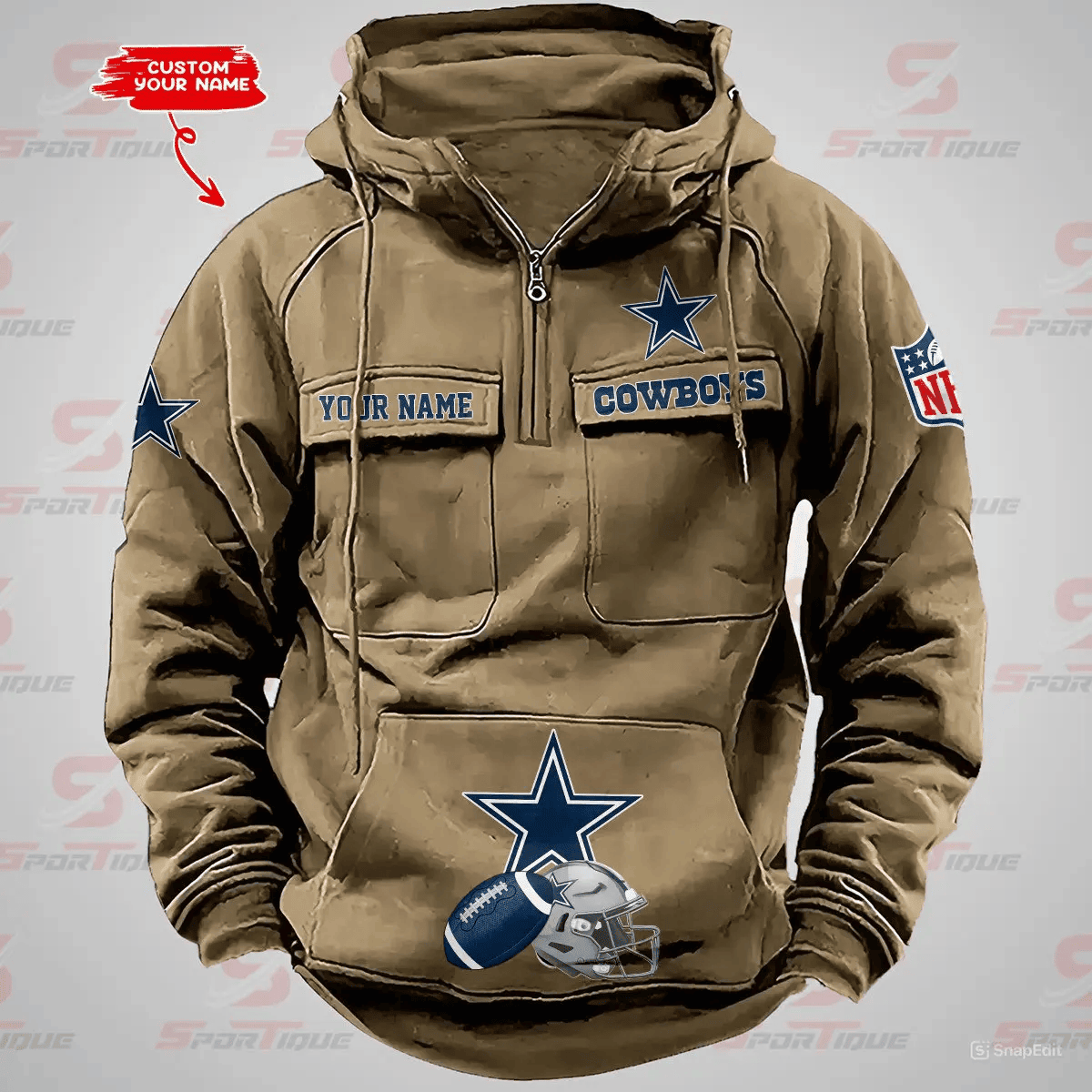 Dallas Cowboys Vintage Men Hoodie AZVMHD362