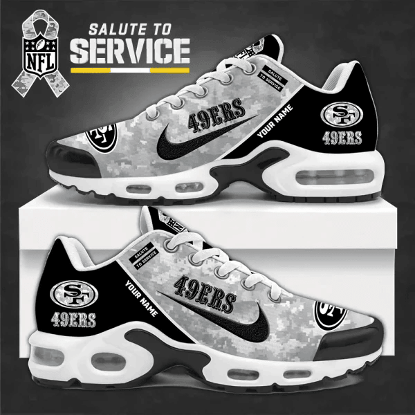 SPTBGTN560-San Francisco 49ers Personalized Plus Sneakers
