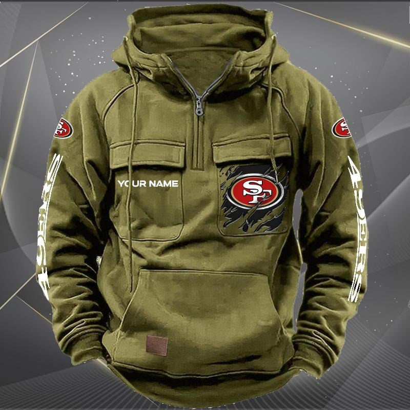 San Francisco 49ers Vintage Men Hoodie AZVMHD058