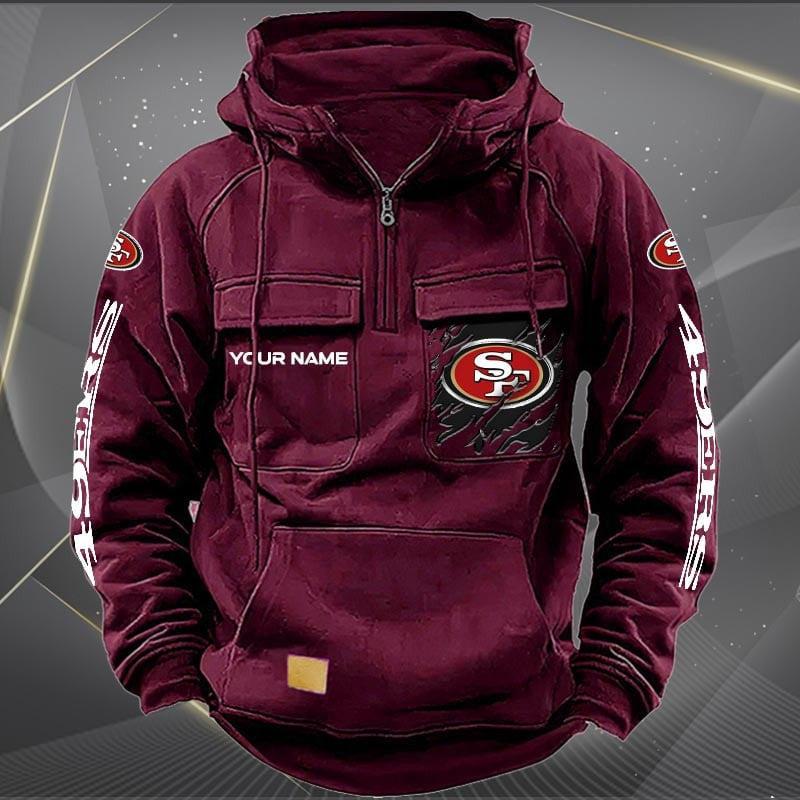 San Francisco 49ers Vintage Men Hoodie AZVMHD058