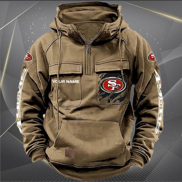 San Francisco 49ers Vintage Men Hoodie AZVMHD058