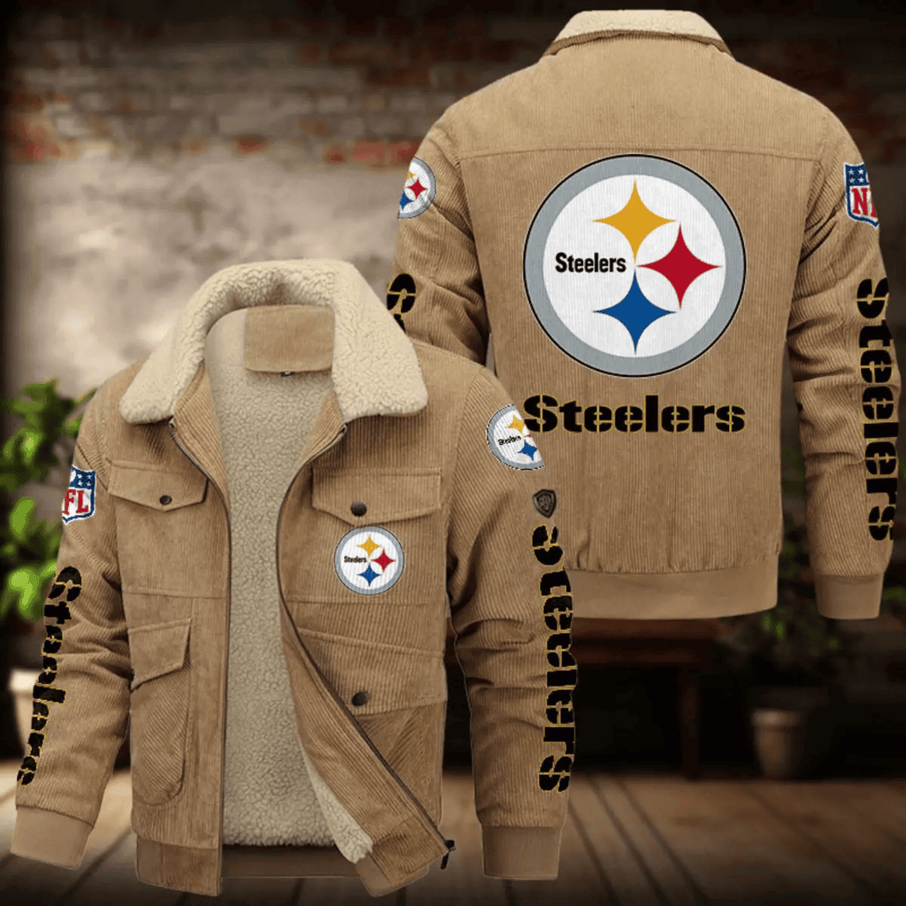 Pittsburgh Steelers Men's Thickened Corduroy Jacket ANZANZTCJ027