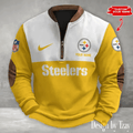 S9MPZNS194-Pittsburgh Steelers Premium Personalized Game-Day Quarter-Zip