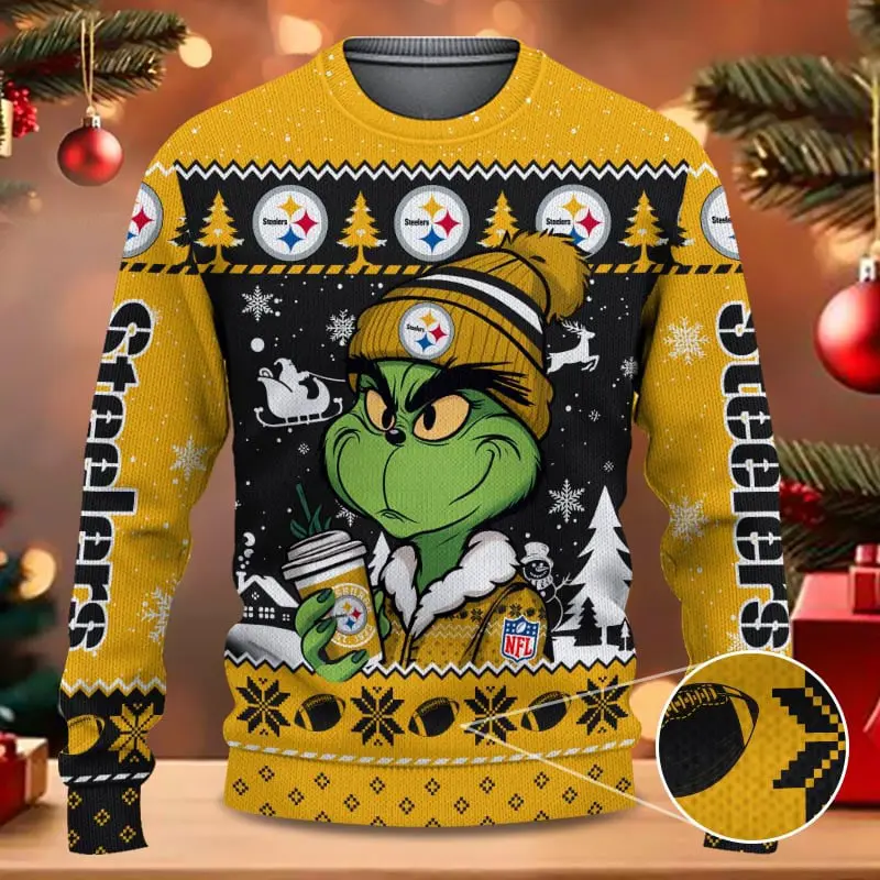 SPTBGSWT371-Pittsburgh Steelers Christmas Woolen Sweater