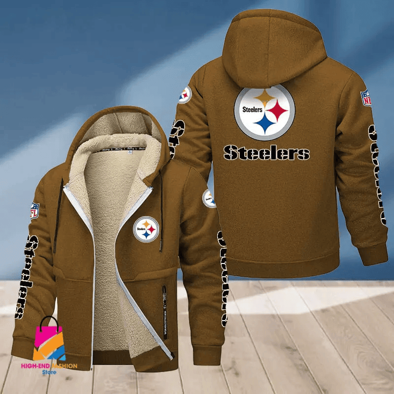 Pittsburgh Steelers Multicolor Premium Thick Zip-Up Hoodie ANZTZH027