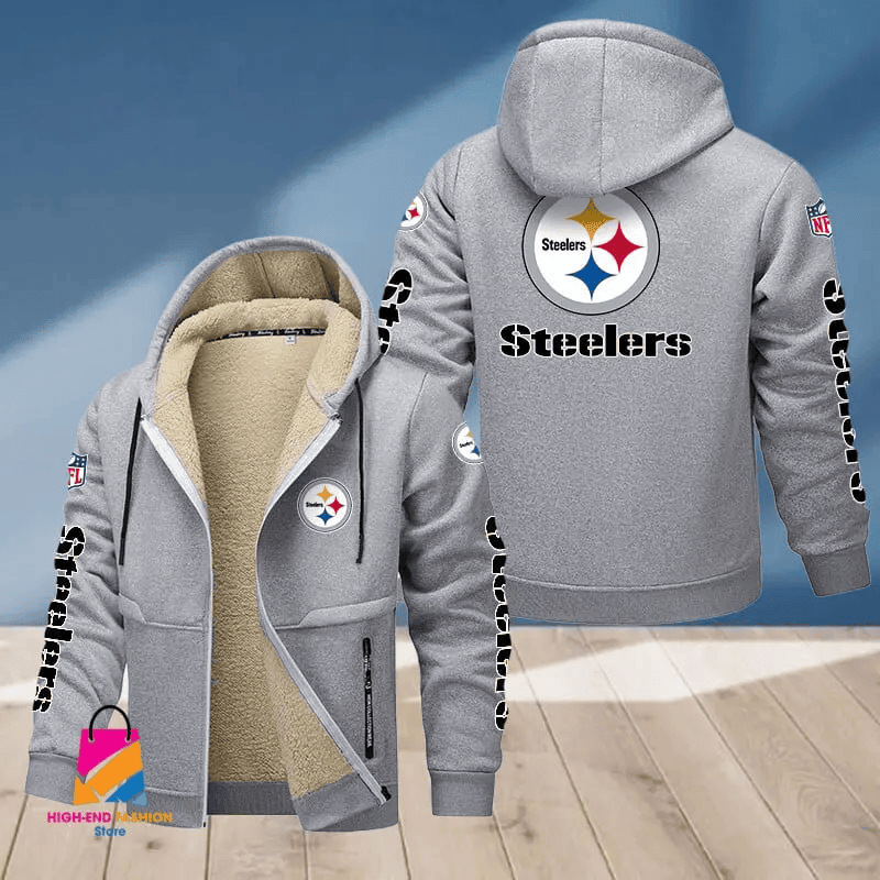 Pittsburgh Steelers Multicolor Premium Thick Zip-Up Hoodie ANZTZH027