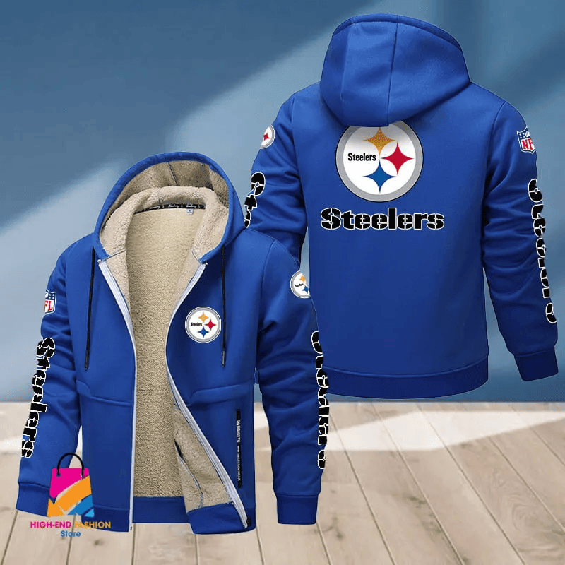 Pittsburgh Steelers Multicolor Premium Thick Zip-Up Hoodie ANZTZH027