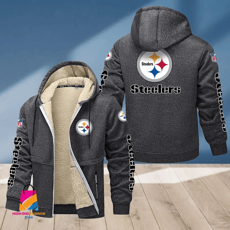 Pittsburgh Steelers Multicolor Premium Thick Zip-Up Hoodie ANZTZH027