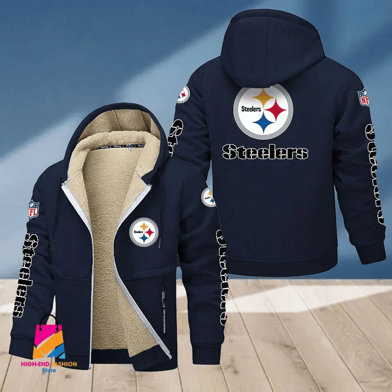 Pittsburgh Steelers Multicolor Premium Thick Zip-Up Hoodie ANZTZH027