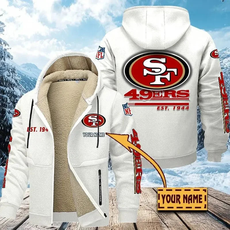San Francisco 49ers | Zip Up Fur Coat ANZTZH143