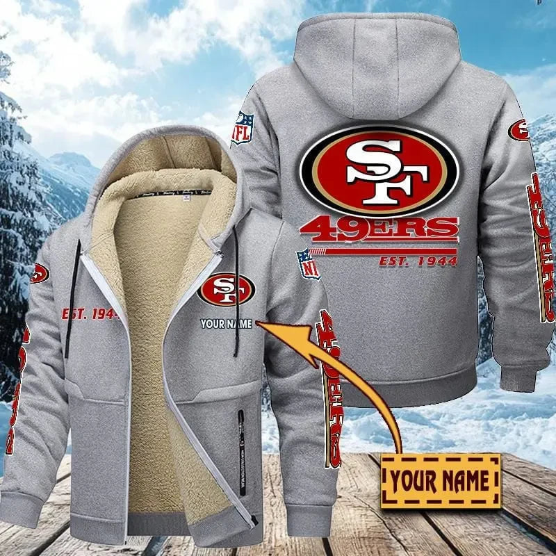 San Francisco 49ers | Zip Up Fur Coat ANZTZH143