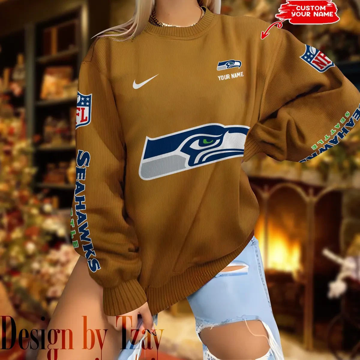 Seattle Seahawks New Woolen Sweater BGSWT213