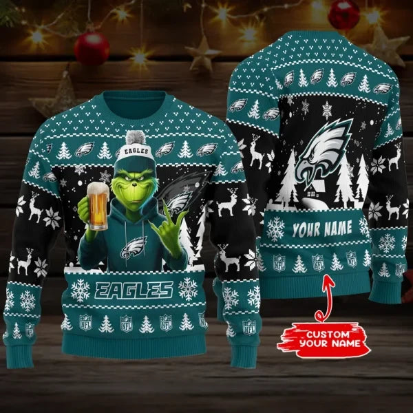 Philadelphia Eagles Christmas Woolen Sweater BGSWT732