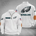 Philadelphia Eagles DMSH0294 Stand Collar Half-zip Sweatshirt Multicolor