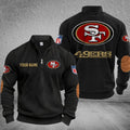 San Francisco 49ers DMSH0296 Stand Collar Half-zip Sweatshirt Multicolor