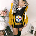 Pittsburgh Steelers Lace-Up Sweatshirt 75