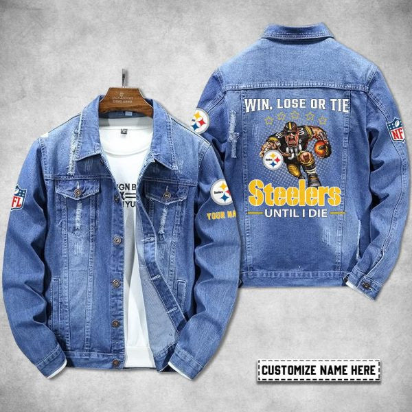 Pittsburgh Steelers Personalized Premium Denim Jacket S9DJ062