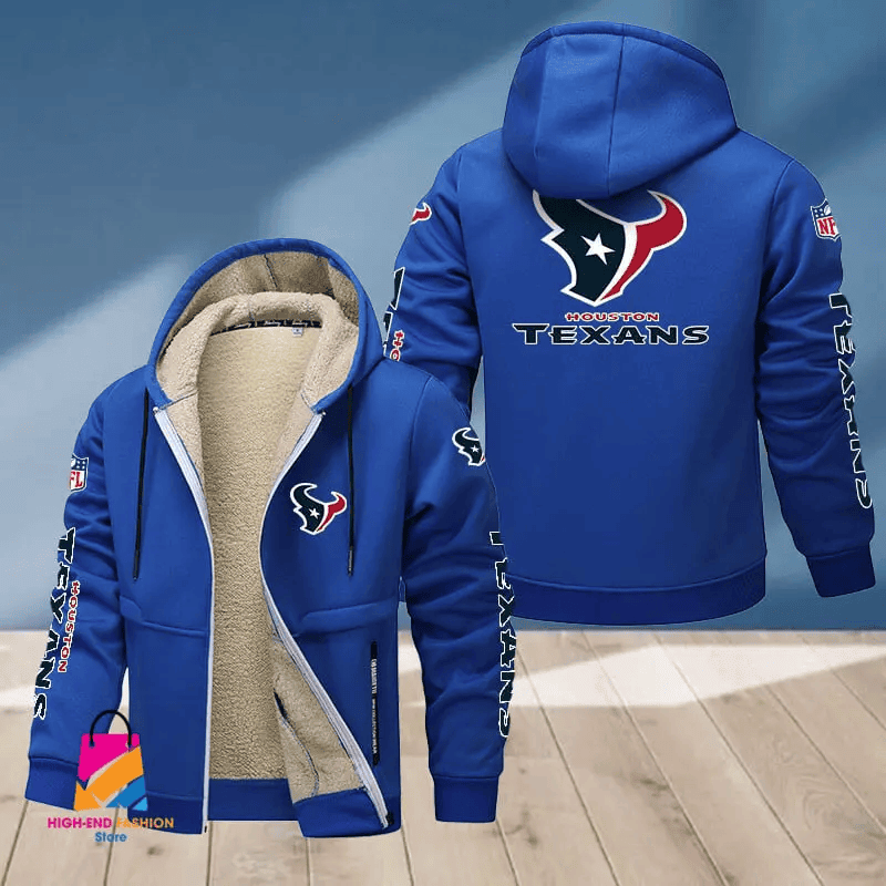 Houston Texans Multicolor Premium Thick Zip-Up Hoodie ANZTZH013