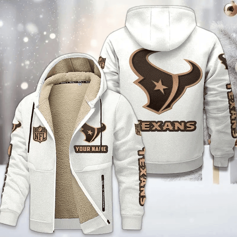 Houston Texans DMTZ0850 Premium Sherpa-Lined Winter Hoodie – Personalized Edition