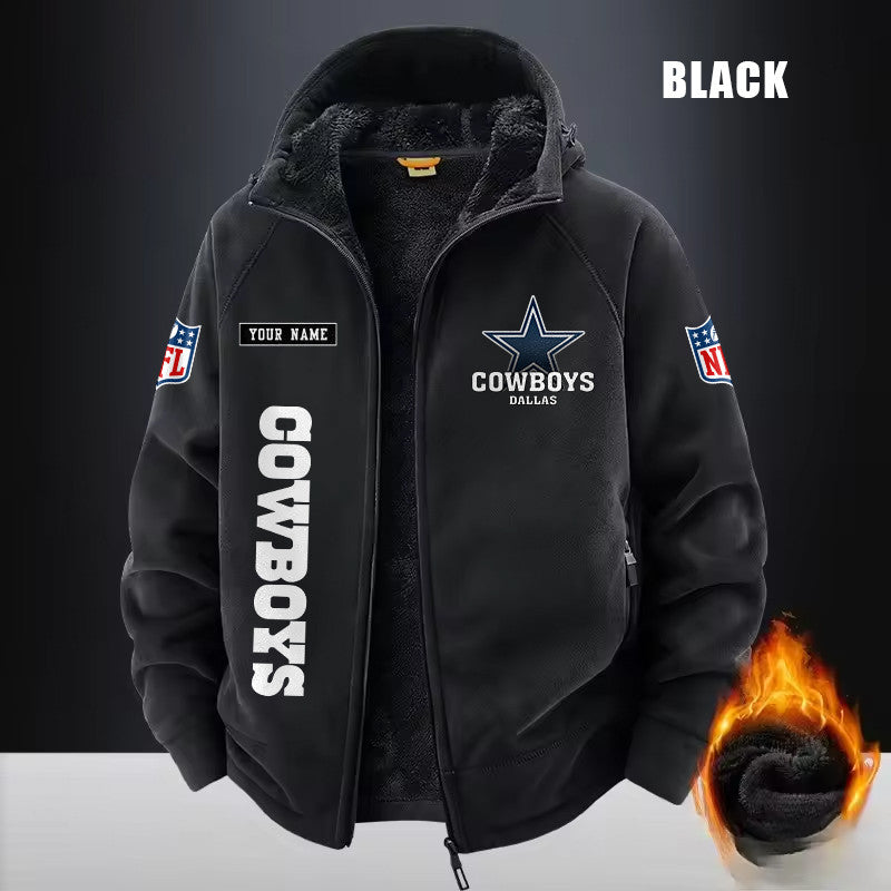 Dallas Cowboys Fleece Fashion Hooded Jacket Outdoor SPTFFHJ009