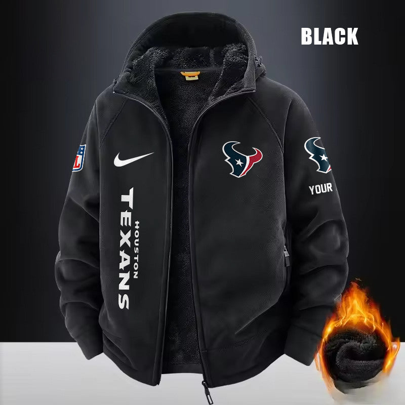 Houston Texans Fleece Fashion Hooded Jacket Outdoor SPTFFHJ077