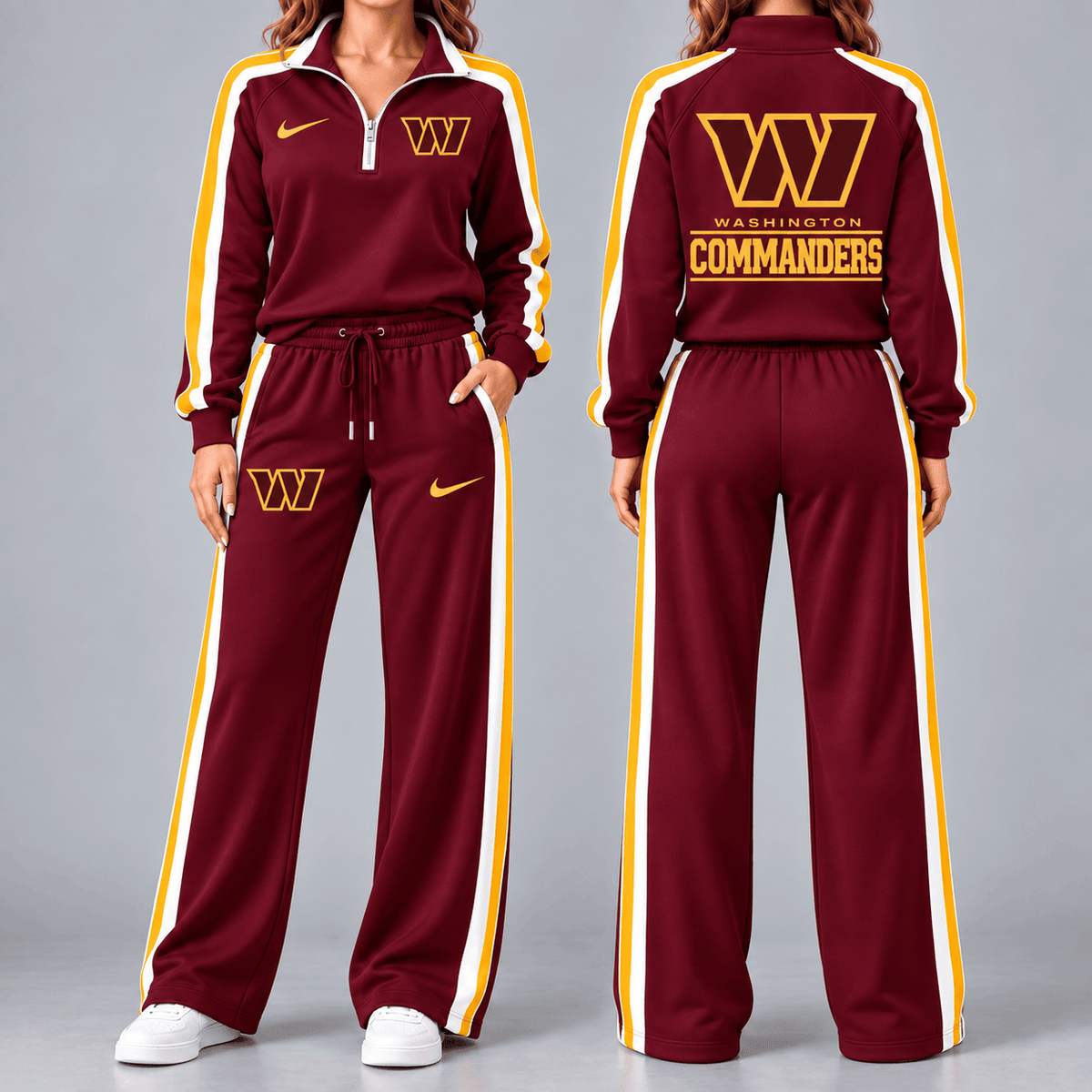 Washington Commanders | Premium NFL Game Day Classic Side Stripe Quarter-Zip & Pants NY MGVT50