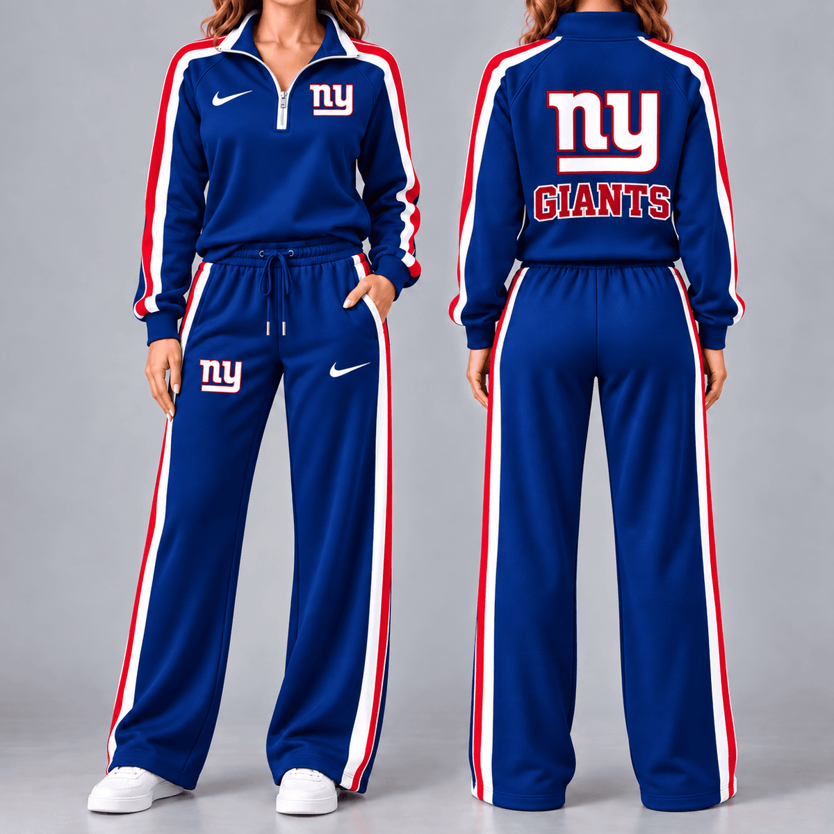 New York Giants | Premium NFL Game Day Classic Side Stripe Quarter-Zip & Pants NY MGVT58