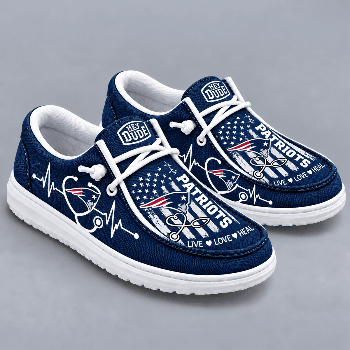 New England Patriots | Premium NFL Live Love Heal Loafer Shoes TD MGCC49