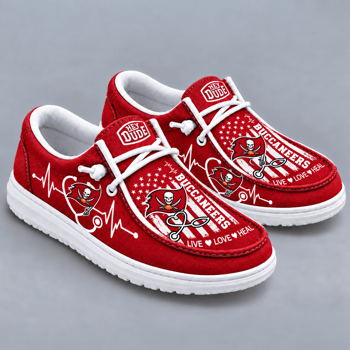 Tampa Bay Buccaneers | Premium NFL Live Love Heal Loafer Shoes TD MGCC51