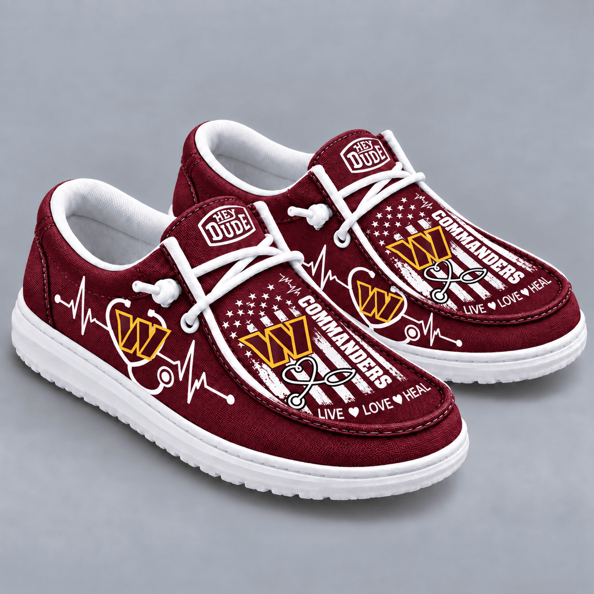 Washington Commanders | Premium NFL Live Love Heal Loafer Shoes TD MGCC45