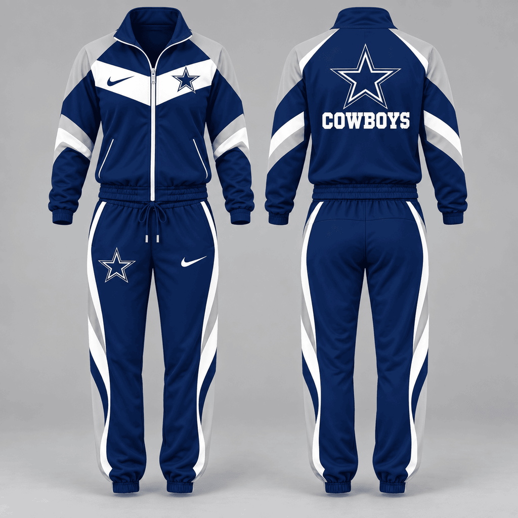 Dallas Cowboys | Premium NFL Team Pride Waterproof Windbreaker Zip-Up Tracksuit Set NY MGBT09