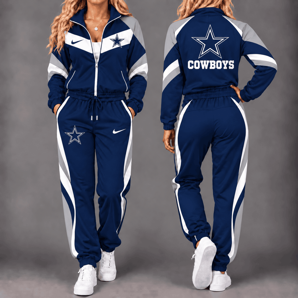 Dallas Cowboys | Premium NFL Team Pride Waterproof Windbreaker Zip-Up Tracksuit Set NY MGBT09