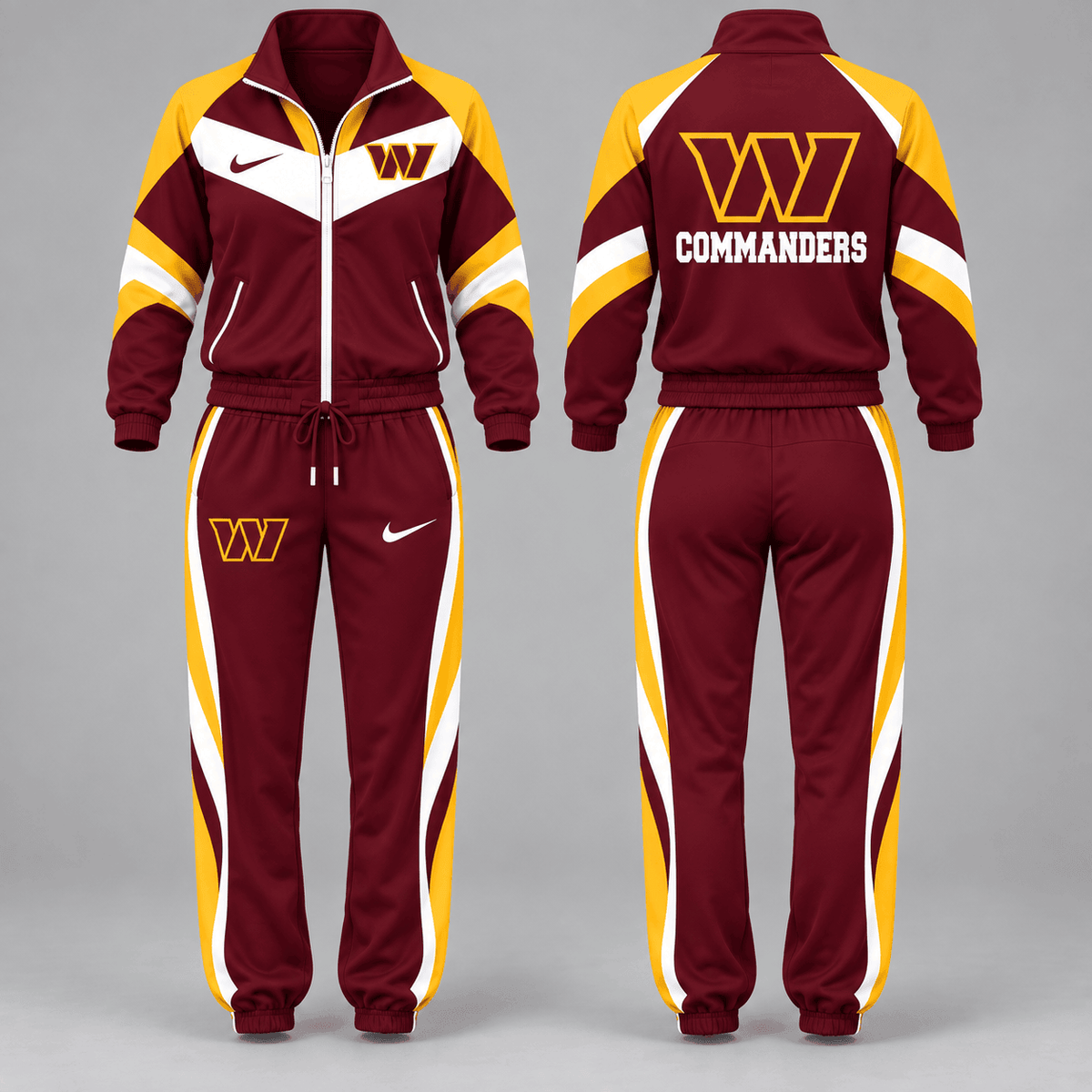 Washington Commanders | Premium NFL Team Pride Waterproof Windbreaker Zip-Up Tracksuit Set NY MGBT10
