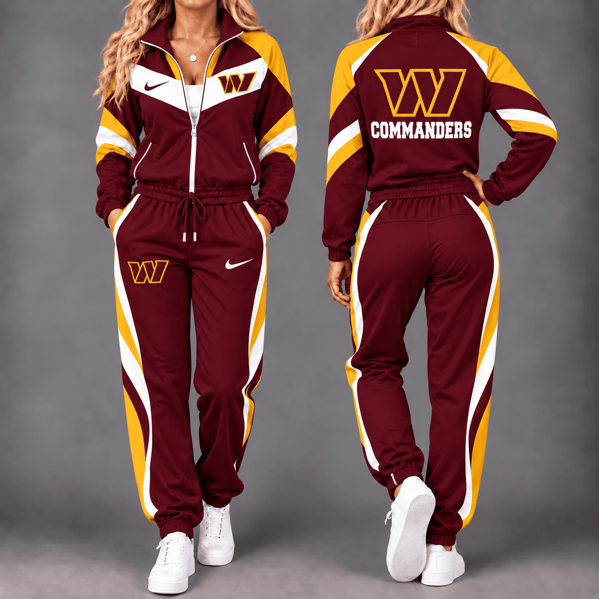 Washington Commanders | Premium NFL Team Pride Waterproof Windbreaker Zip-Up Tracksuit Set NY MGBT10