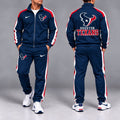 Houston Texans | Premium NFL Team Striped Full-Zip Track Jacket & Jogger Pants Set NY MGSVT44