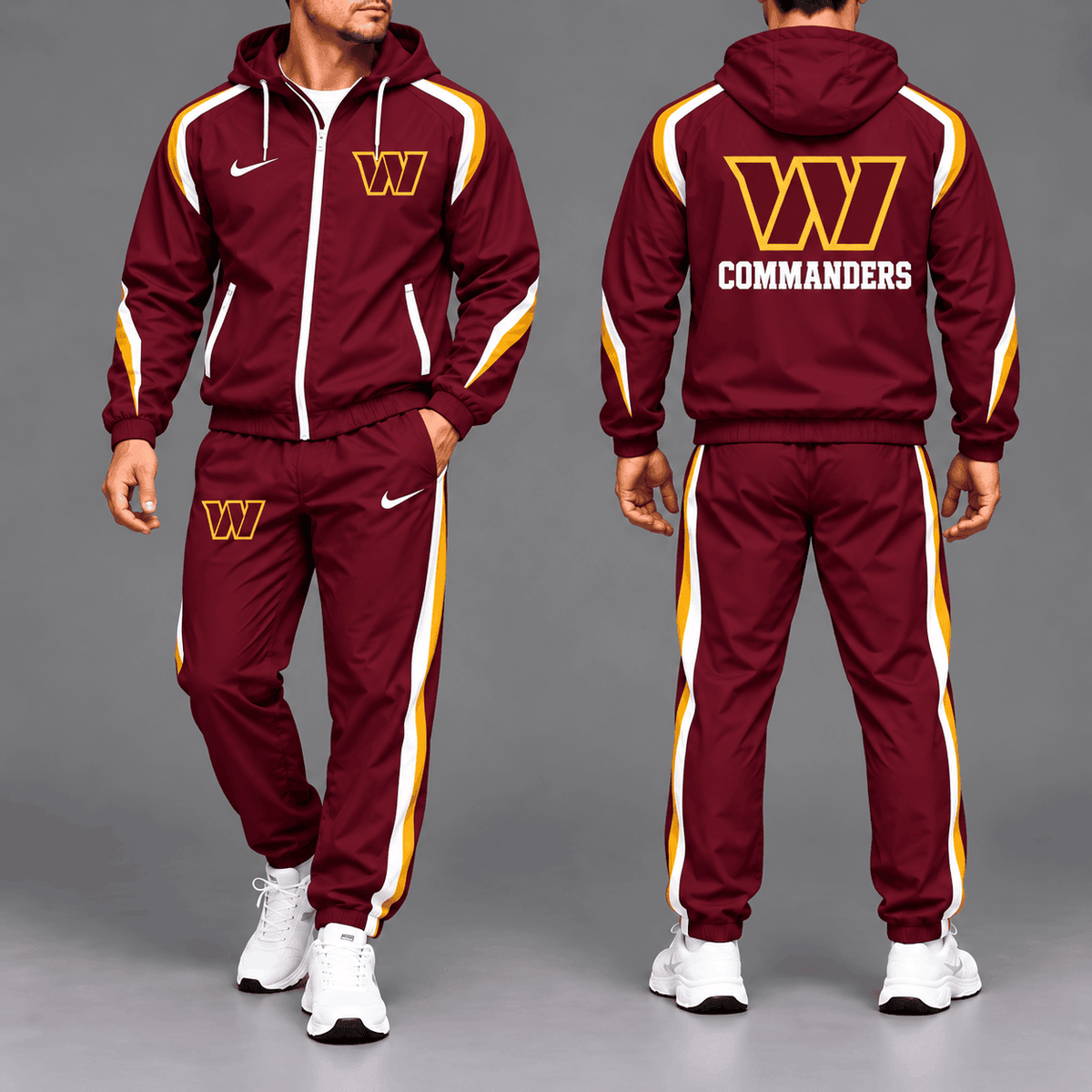 Washington Commanders | Premium NFL Game Day Full-Zip Hooded Jacket & Jogger Pants Set NY MGSVT05