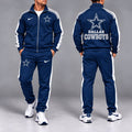 Dallas Cowboys | Premium NFL Team Striped Full-Zip Track Jacket & Jogger Pants Set NY MGSVT46